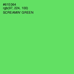 #61E064 - Screamin' Green Color Image
